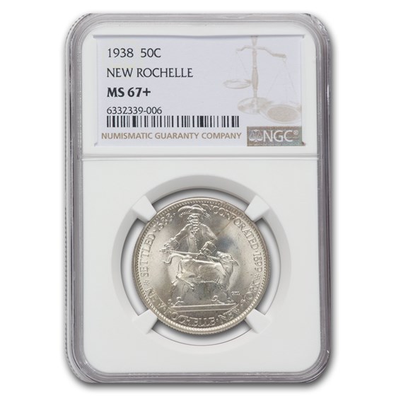 1938 New Rochelle Half Dollar MS-67+ NGC