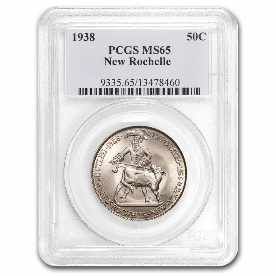 1938 New Rochelle, New York Half Dollar MS-65 PCGS