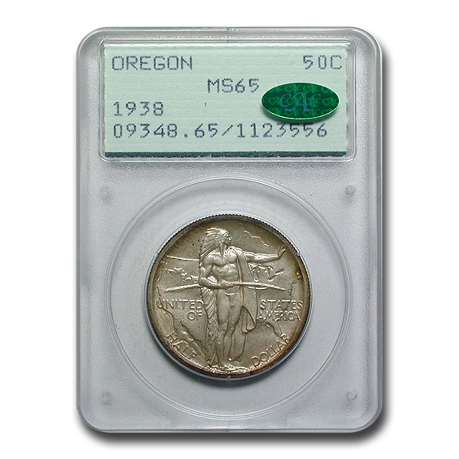 1938 Oregon Commemorative Half Dollar MS-65 PCGS CAC
