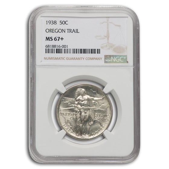 1938 Oregon Trail Commemorative Half Dollar MS-67+ NGC 1938 Oregon Trail Commemorative Half Dollar MS-67+ NGC