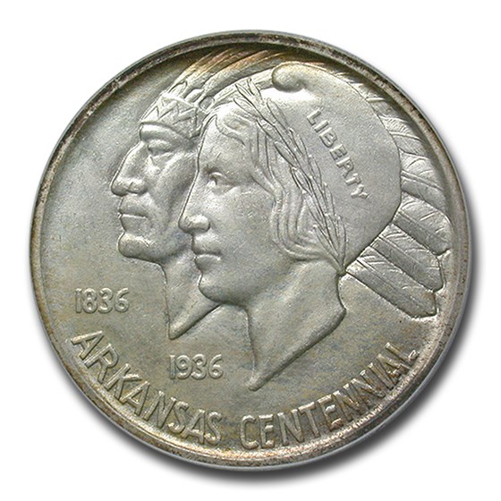 1938-S Arkansas Half Dollar MS-64 PCGS CAC 1938-S Arkansas Half Dollar MS-64 PCGS CAC