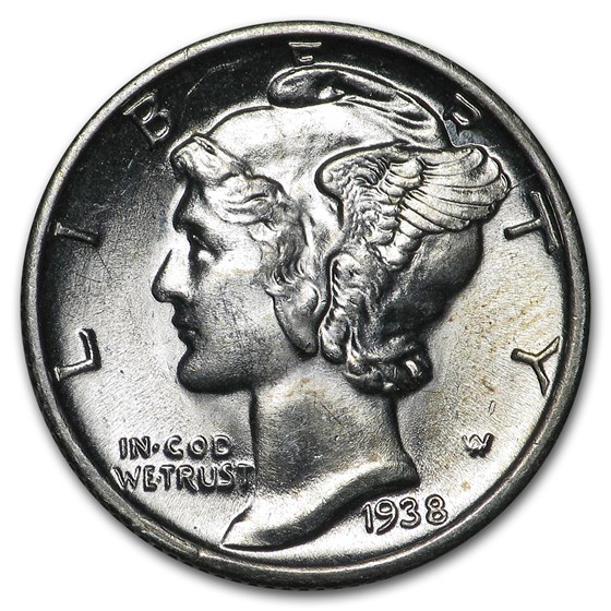 1938-S Mercury Dime BU 1938-S Mercury Dime BU