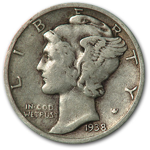 1938-S Mercury Dime Good/VF