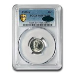 1938-S Mercury Dime MS-67+ PCGS CAC (FB)