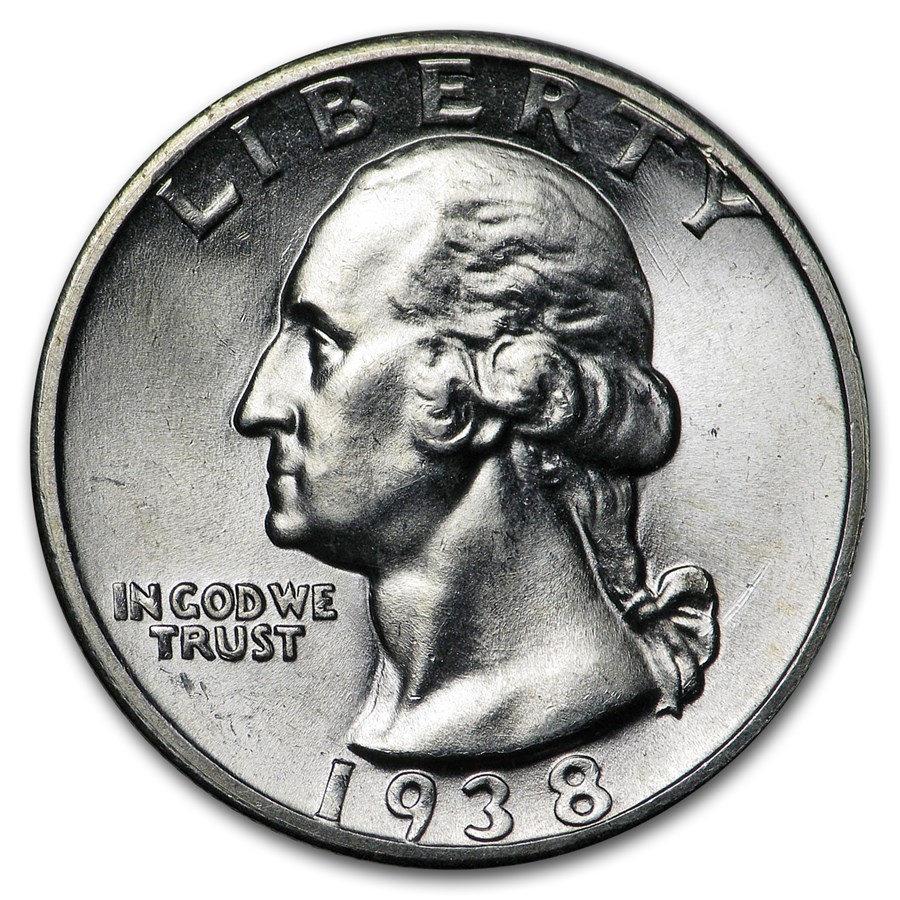 1938-S Washington Quarter AU