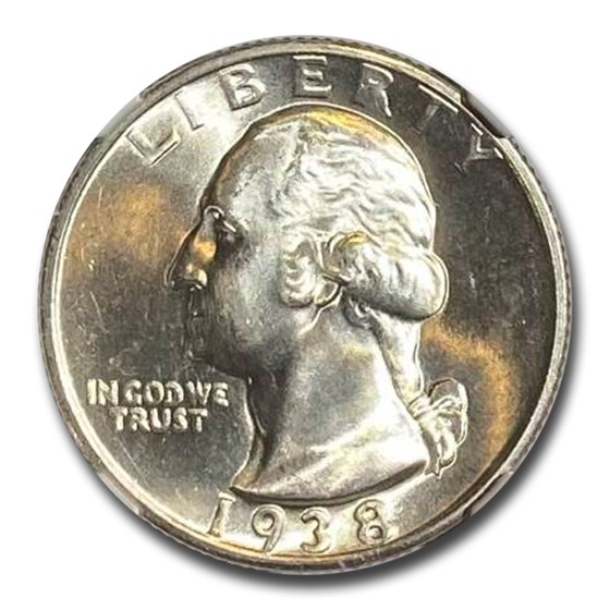 1938-S Washington Quarter MS-64 NGC 1938-S Washington Quarter MS-64 NGC