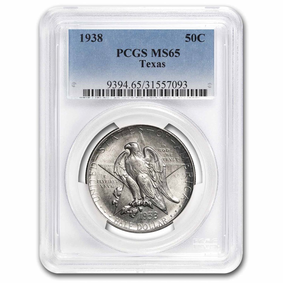 1938 Texas Centennial Commemorative Half Dollar MS-65 PCGS