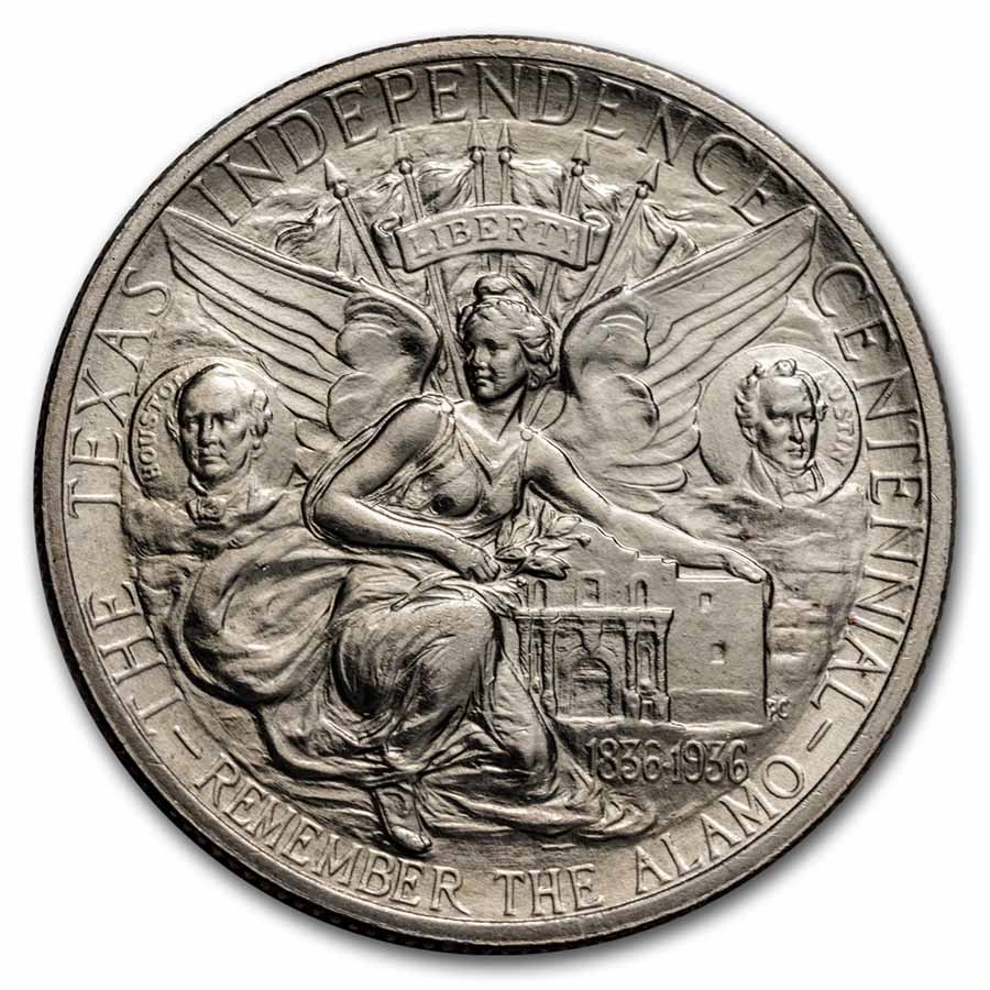 1938 Texas Independence Centennial Half BU