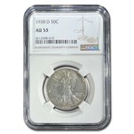 1938 Walking Liberty Half Dollar AU-53 NGC