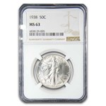 1938 Walking Liberty Half Dollar MS-63 NGC