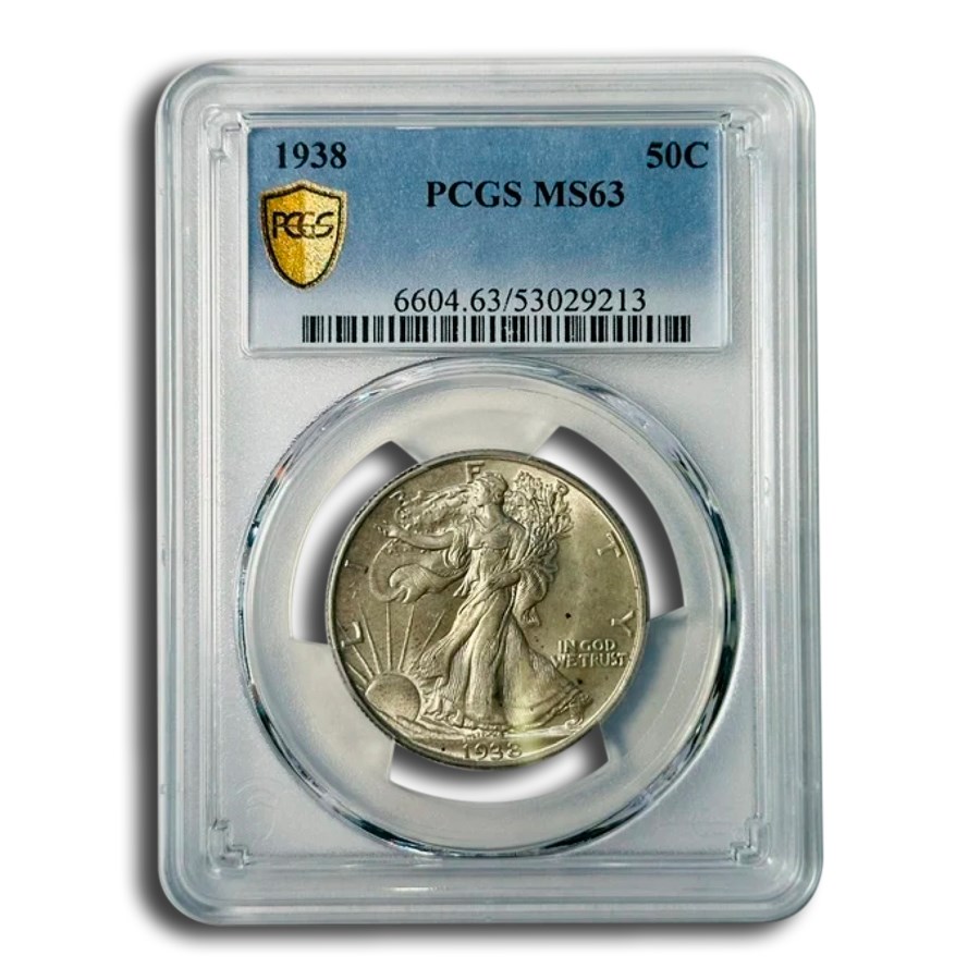1938 Walking Liberty Half Dollar MS-63 PCGS