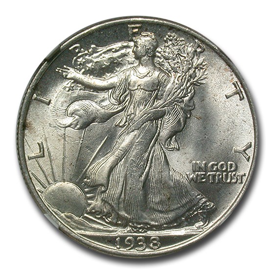 1938 Walking Liberty Half Dollar MS-64 NGC 1938 Walking Liberty Half Dollar MS-64 NGC