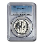 1938 Walking Liberty Half Dollar MS-64 PCGS