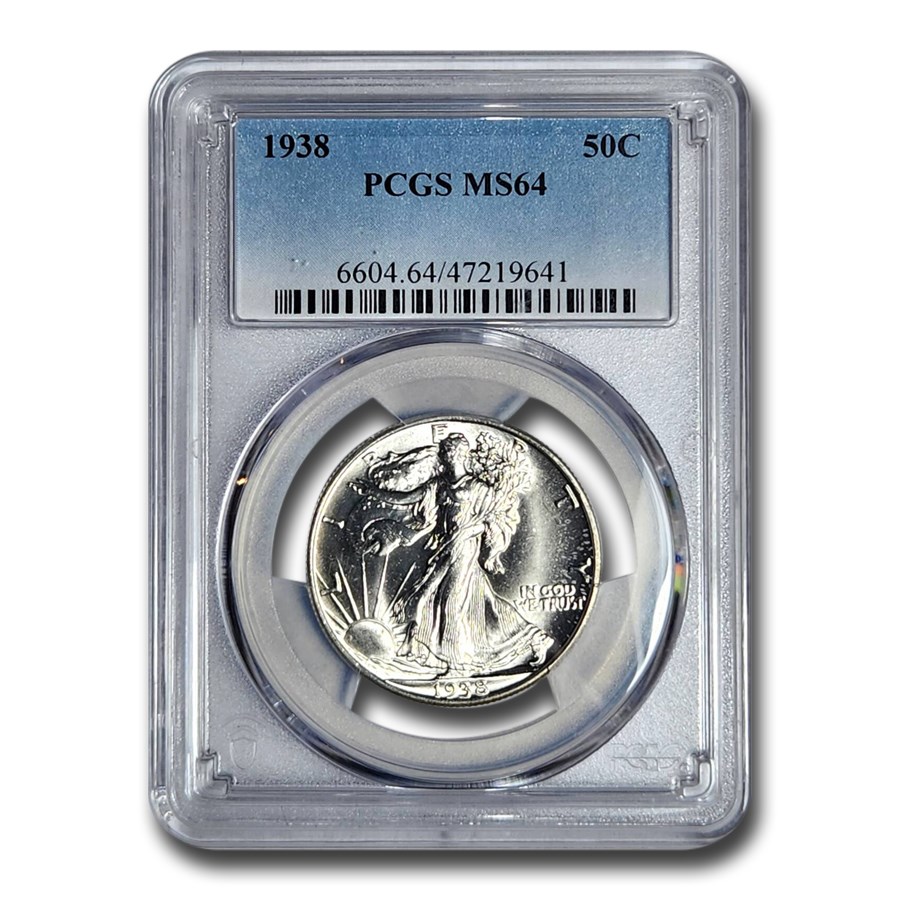1938 Walking Liberty Half Dollar MS-64 PCGS