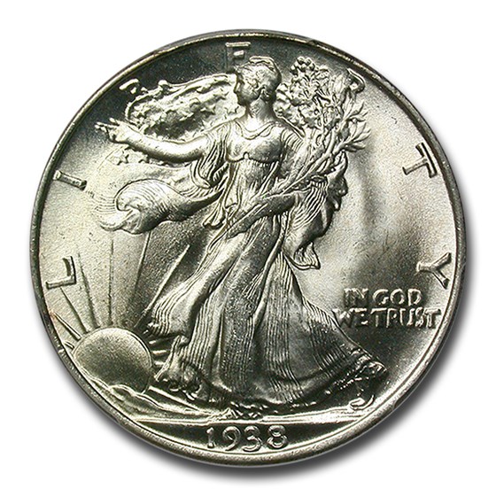 1938 Walking Liberty Half Dollar MS-66 PCGS