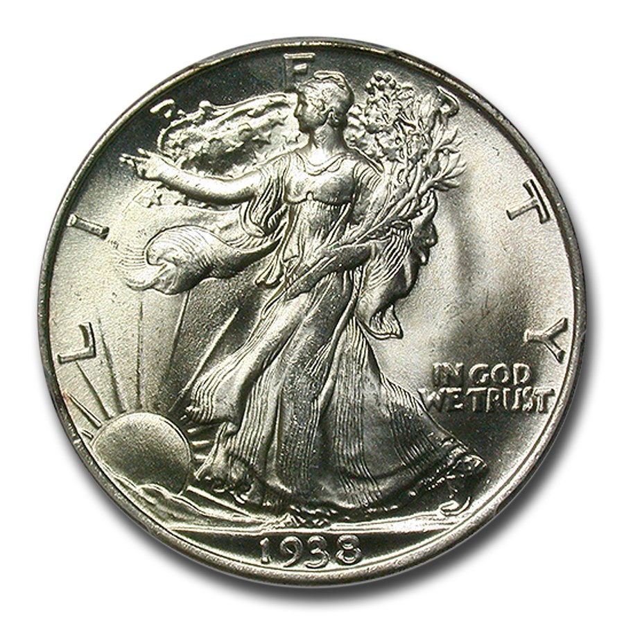 1938 Walking Liberty Half Dollar MS-66 PCGS
