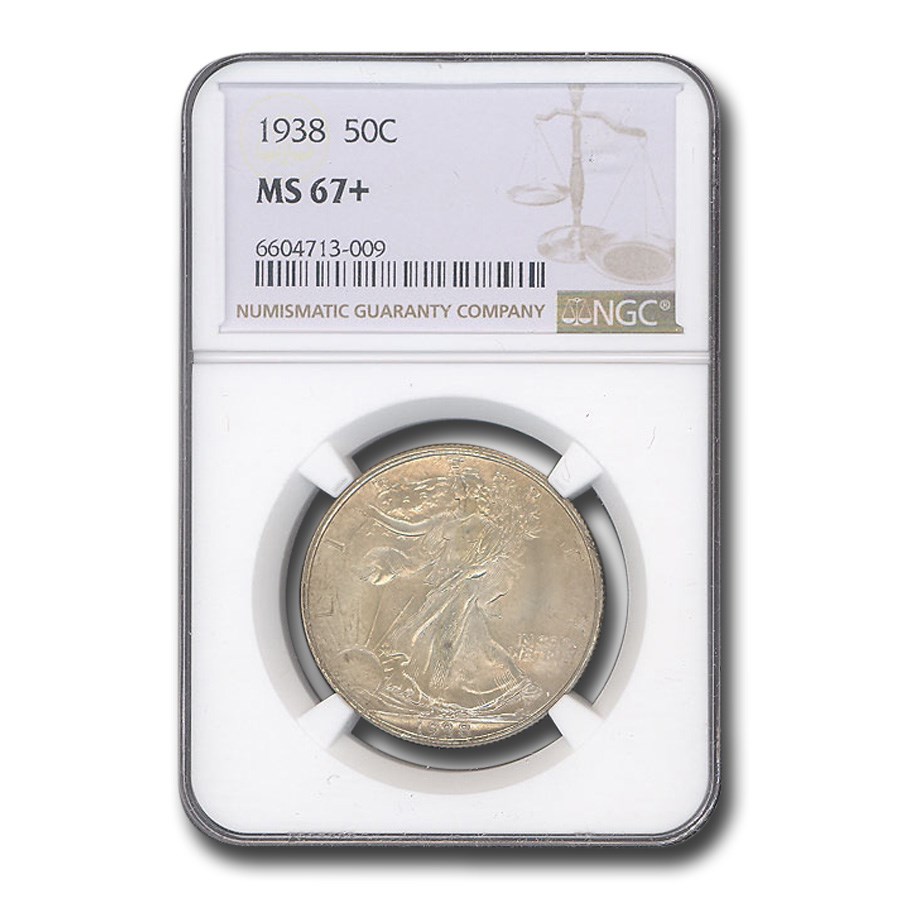 1938 Walking Liberty Half Dollar MS-67+ NGC