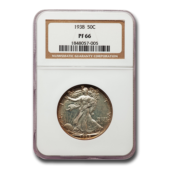 1938 Walking Liberty Half Dollar PF-66 NGC 1938 Walking Liberty Half Dollar PF-66 NGC