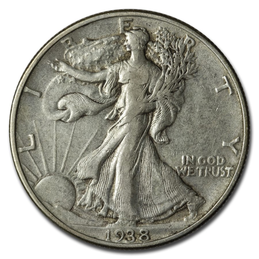 1938 Walking Liberty Half Dollar XF