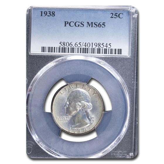 1938 Washington Quarter MS-65 PCGS 1938 Washington Quarter MS-65 PCGS