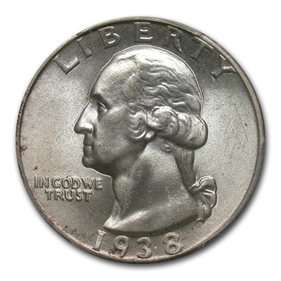 1938 Washington Quarter MS-66 PCGS 1938 Washington Quarter MS-66 PCGS