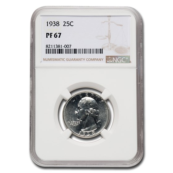 1938 Washington Quarter PF-67 NGC 1938 Washington Quarter PF-67 NGC