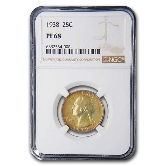 1938 Washington Quarter PF-68 NGC 1938 Washington Quarter PF-68 NGC