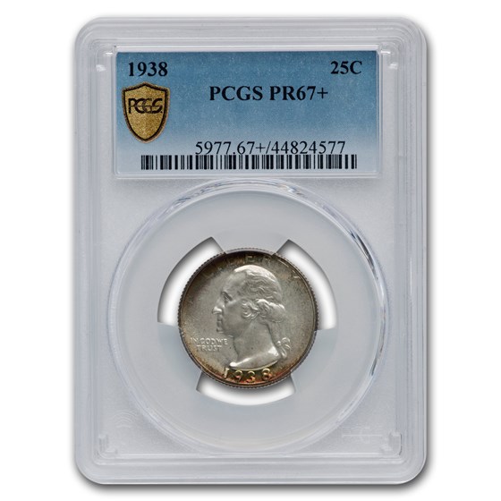 1938 Washington Quarter PR-67+ PCGS 1938 Washington Quarter PR-67+ PCGS