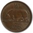 1939-1967 Ireland Large 1/2 Penny Avg Circ