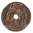 1939-A French Indo-China Centime MS-64 NGC (Red/Brown)