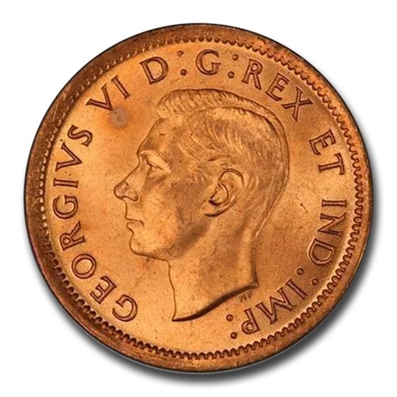 1939 Canada Cent George VI MS-65 PCGS (Red) 1939 Canada Cent George VI MS-65 PCGS (Red)