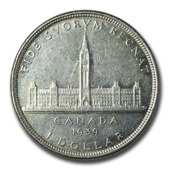 1939 Canada Silver Dollar AU 1939 Canada Silver Dollar AU
