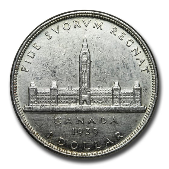 1939 Canada Silver Dollar Royal Visit AU (Details) 1939 Canada Silver Dollar Royal Visit AU (Details)