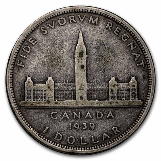 1939 Canada Silver Dollar Royal Visit Avg Circ 1939 Canada Silver Dollar Royal Visit Avg Circ