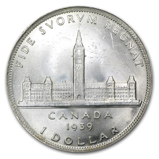 1939 Canada Silver Dollar Royal Visit BU
