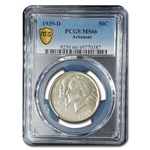 1939-D Arkansas Centennial Commemorative Half Dollar MS-66 PCGS
