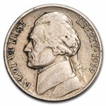 1939-D Jefferson Nickel 40-Coin Roll Avg Circ