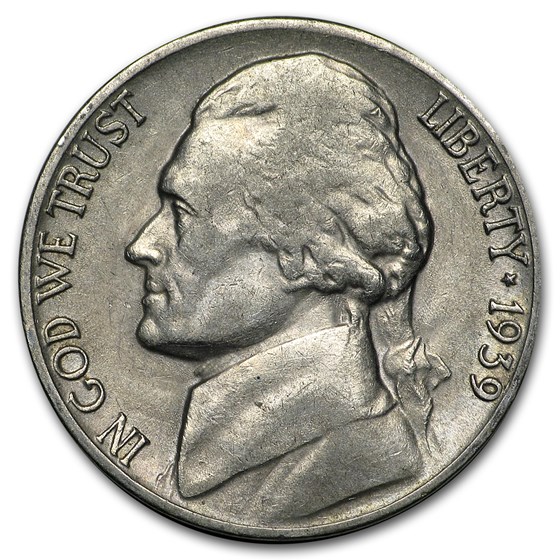 1939-D Jefferson Nickel AU 1939-D Jefferson Nickel AU