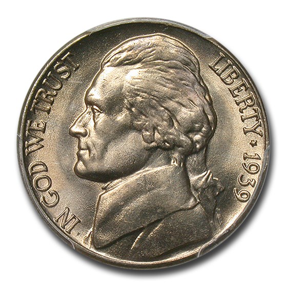 1939-D Jefferson Nickel MS-65 PCGS (Reverse of 1938, FS) 1939-D Jefferson Nickel MS-65 PCGS (Reverse of 1938, FS)