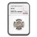1939-D Jefferson Nickel MS-68 NGC (Reverse of 38)