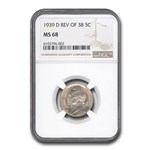 1939-D Jefferson Nickel MS-68 NGC (Reverse of 38)