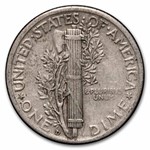 1939-D Mercury Dime 50-Coin Roll Avg Circ