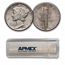 1939-D Mercury Dime 50-Coin Roll Avg Circ
