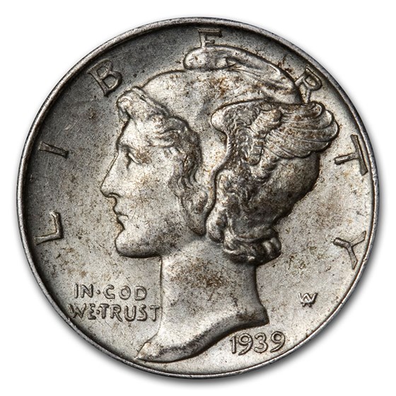 1939-D Mercury Dime AU 1939-D Mercury Dime AU
