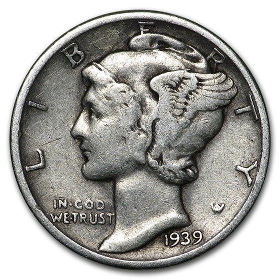 1939-D Mercury Dime Fine/VF 1939-D Mercury Dime Fine/VF