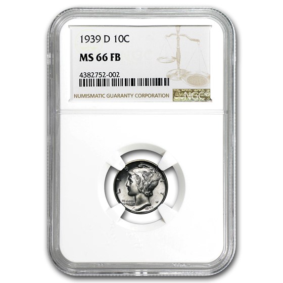 1939-D Mercury Dime MS-66 NGC (FSB) 1939-D Mercury Dime MS-66 NGC (FSB)