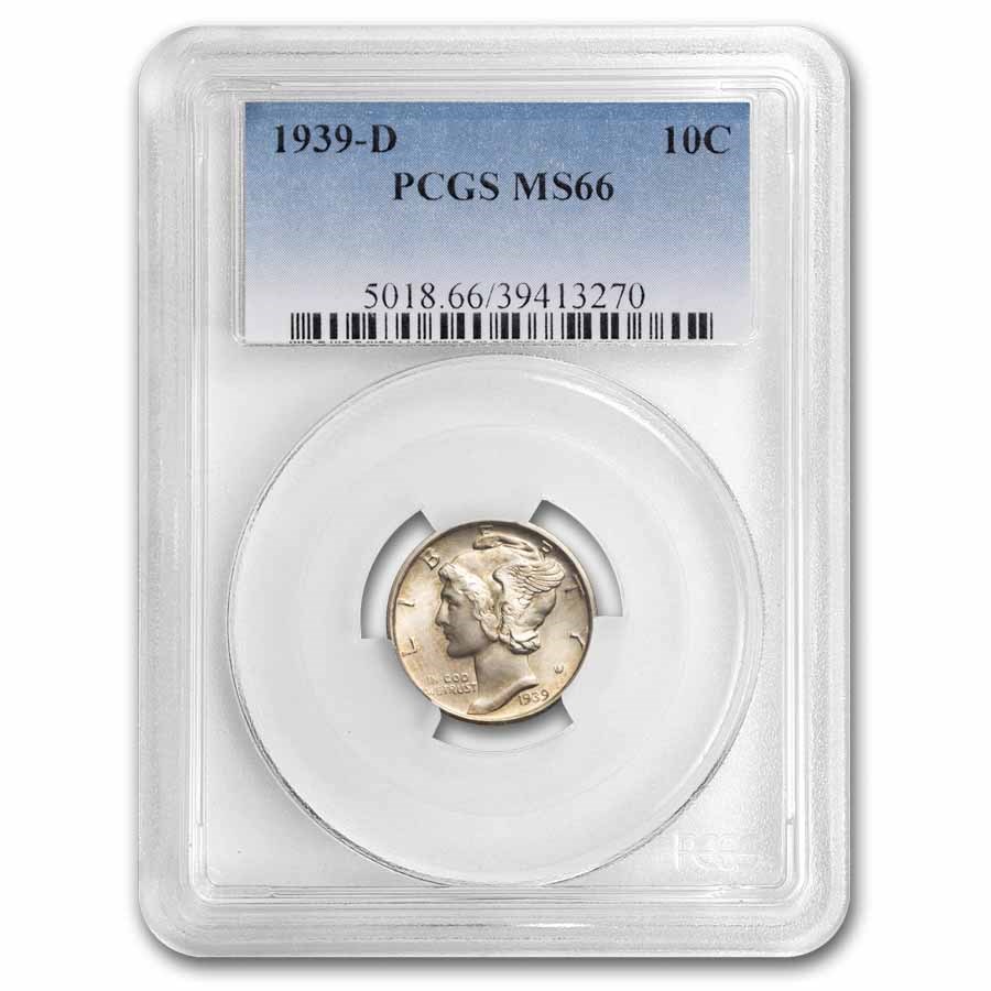 1939-D Mercury Dime MS-66 PCGS