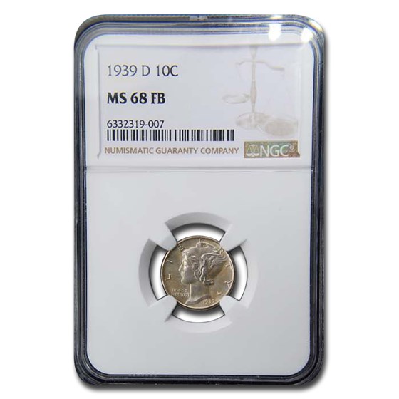 1939-D Mercury Dime MS-68 NGC (FB) 1939-D Mercury Dime MS-68 NGC (FB)
