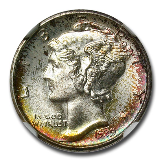 1939-D Mercury Dime MS-68 NGC 1939-D Mercury Dime MS-68 NGC
