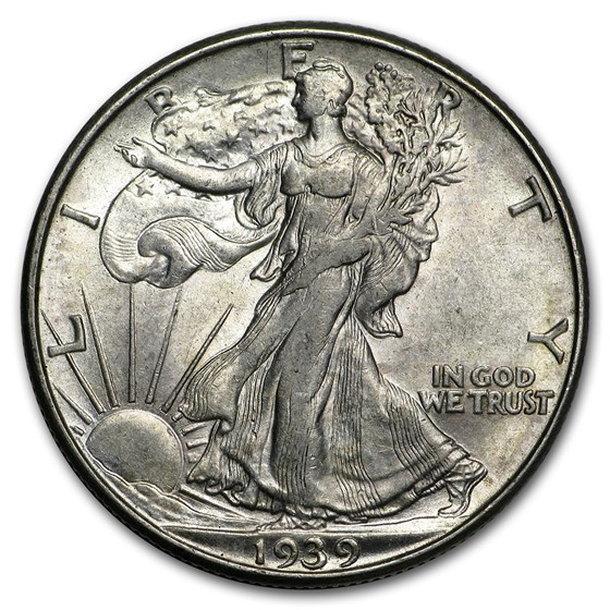 1939-D Walking Liberty Half Dollar AU